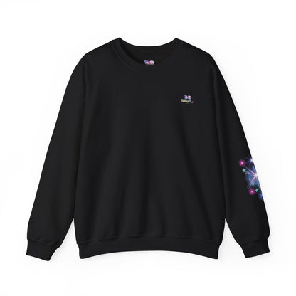Crewneck Sweatshirt — "Don't Let Anything Dull Your Sparkle" Glitter Star Back Graphic