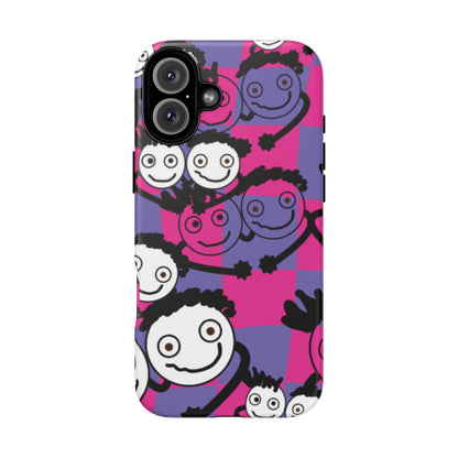 Positive Vibes Phone Case - By PositiveHug Happy, Colorful Tough Case - Pink & Purple