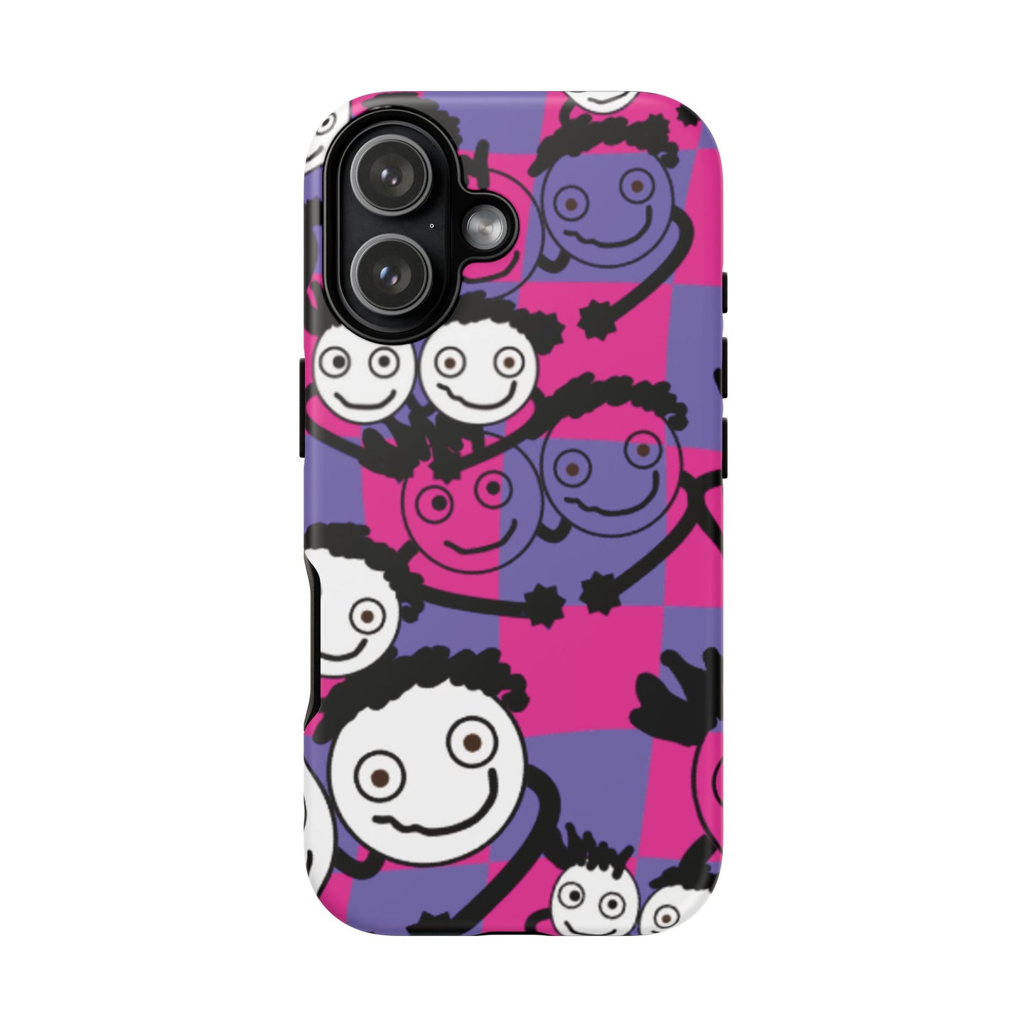 Positive Vibes Phone Case - By PositiveHug Happy, Colorful Tough Case - Pink & Purple