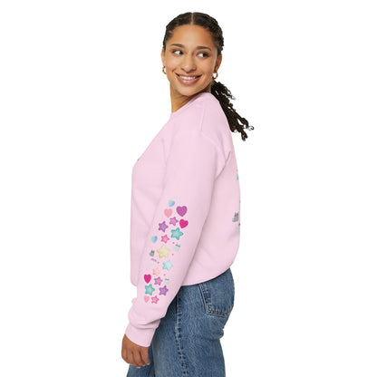 'You Were Born to Stand Out'  Cute Cat Sweatshirt with Print on Back and sleeve