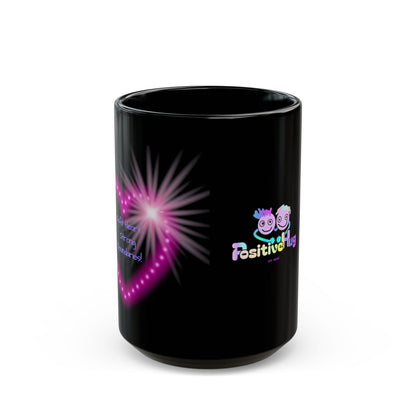 Soft Heart. Strong Boundaries - Bright Positivity Black Mug - Colorful Heart  Design (11oz/15oz)