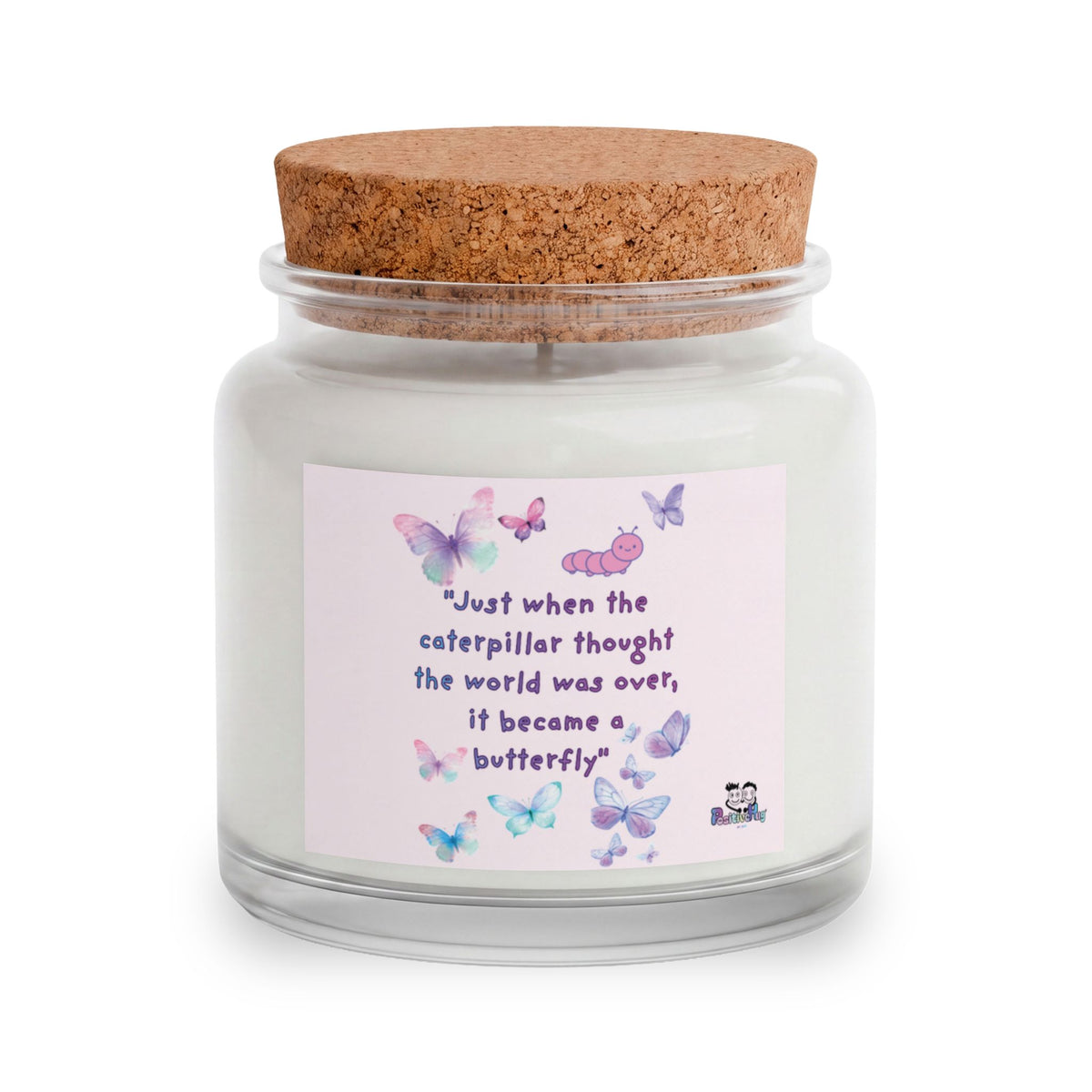 Candle, Cosy Blanket, Crochet Flower Bouquet & Bow Gift Set – "Just when the caterpillar thought the world was over..." | PositiveHug