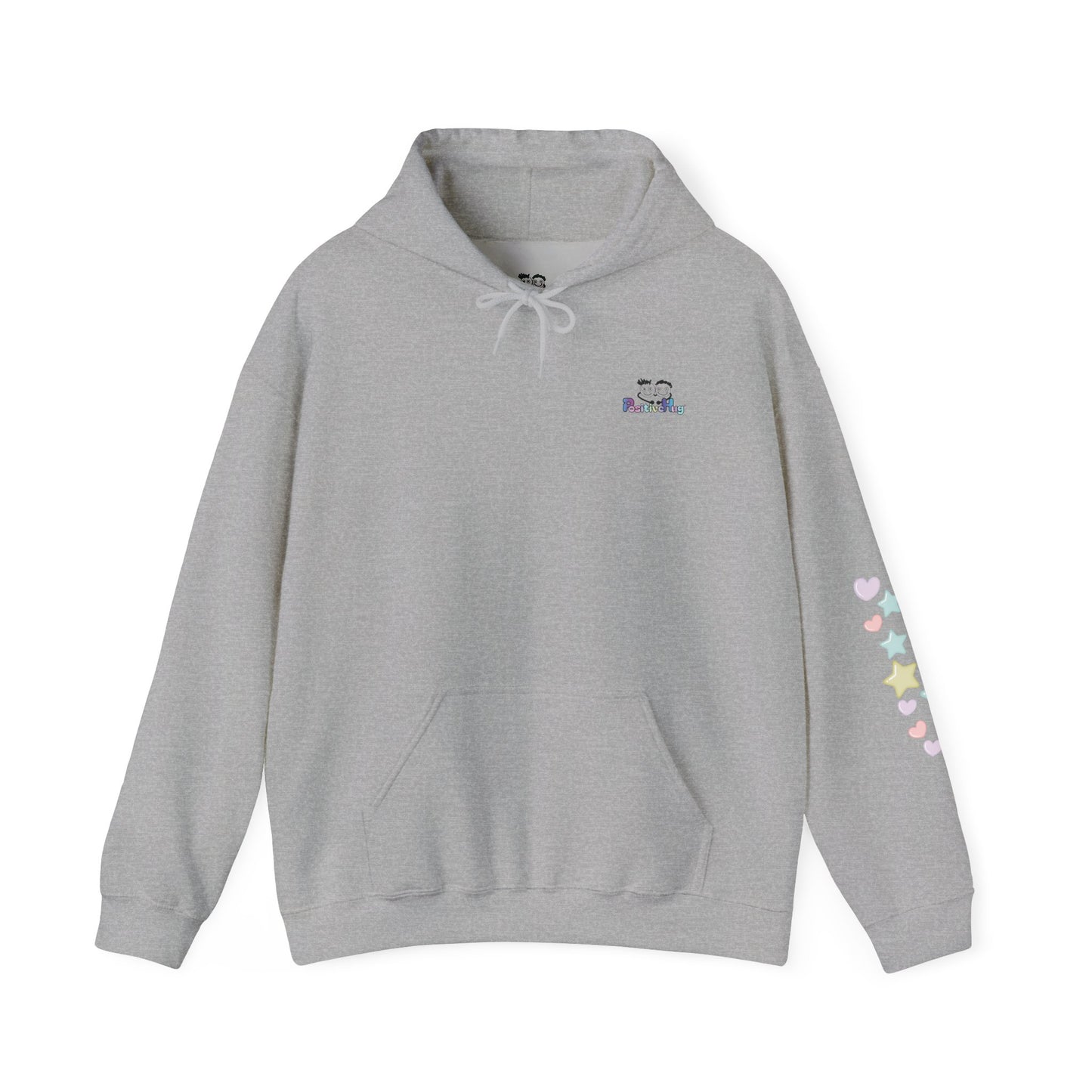 Kindness Is Your Strength  — Pastel Hearts & Stars Motivational Hoodie