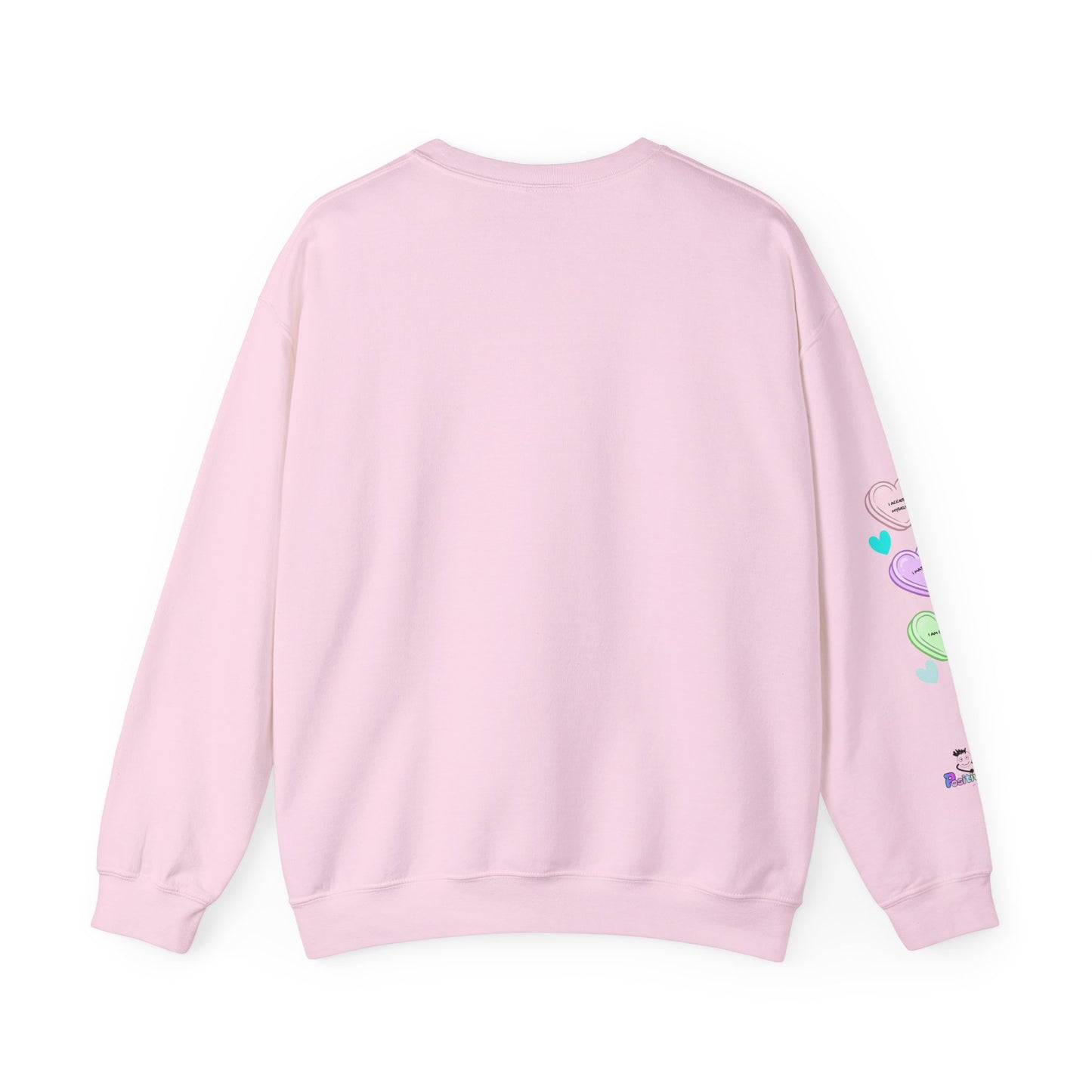 Self-Love Candy Hearts Affirmation Crewneck Sweatshirt