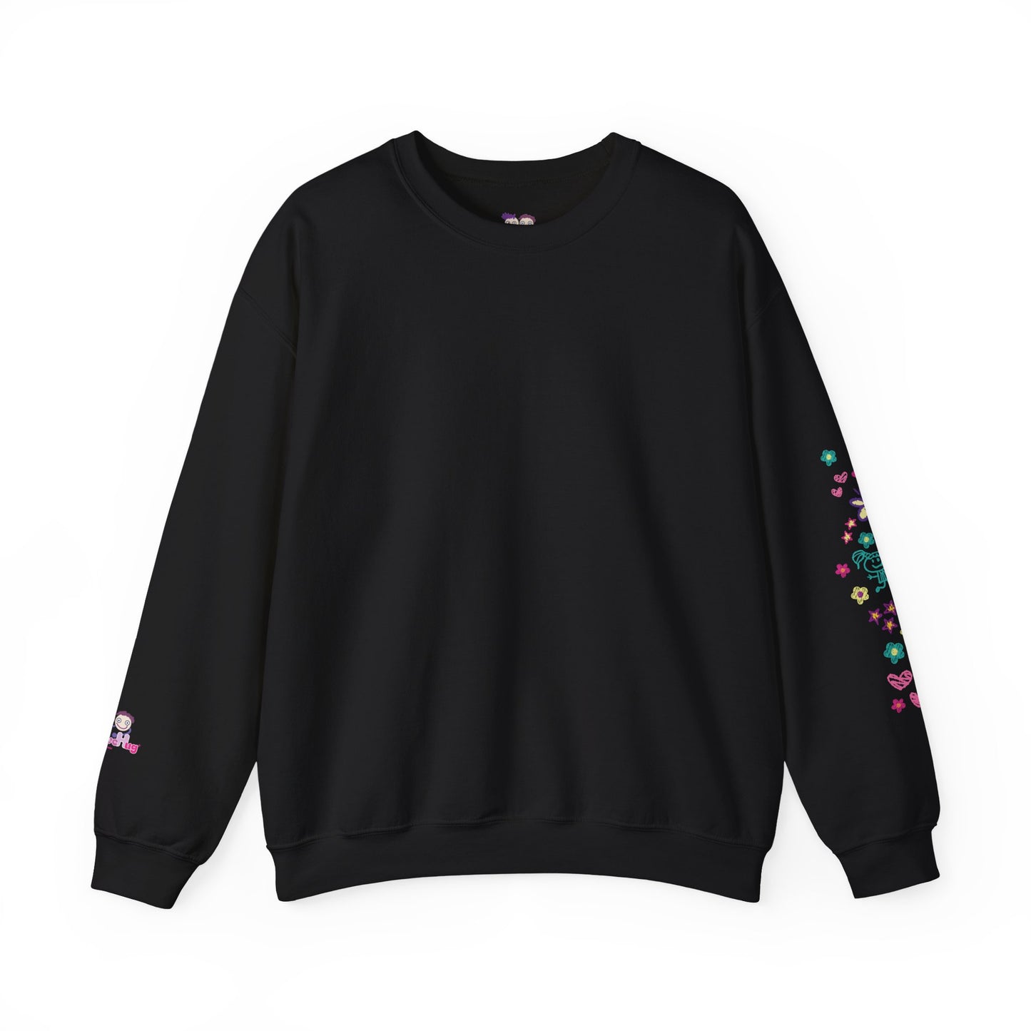 "Powered by Positivity & a Little Delulu" Cute Graphic Crewneck Sweatshirt | PositiveHug