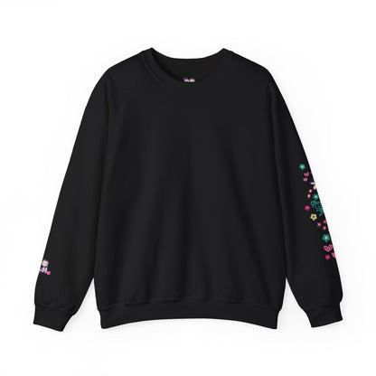 "Powered by Positivity & a Little Delulu" Cute Graphic Crewneck Sweatshirt | PositiveHug