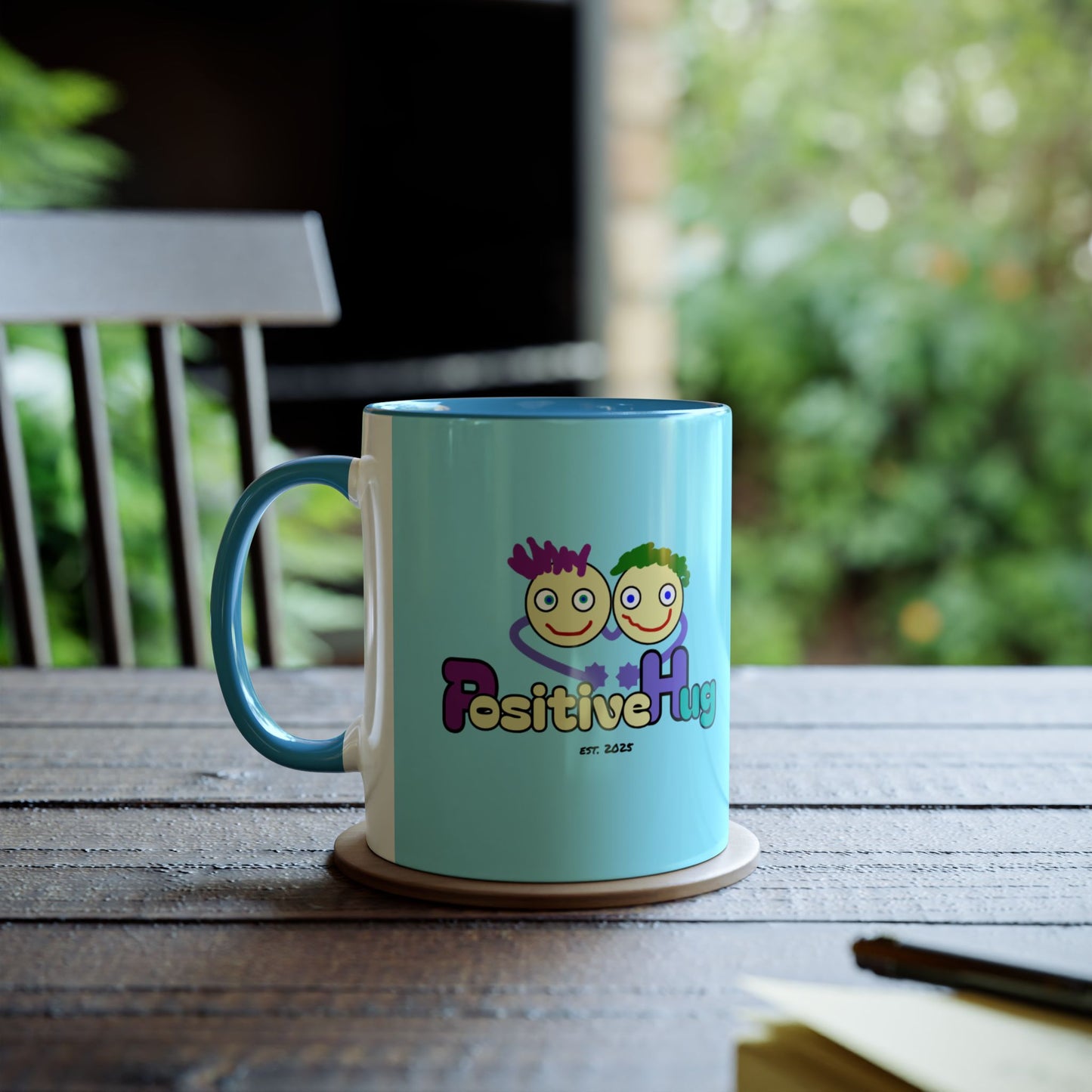 'Hey, 2025 hasn't been a failure. You've learned & grown -  New Year - PositiveHug Two-Tone Coffee Mug - 11oz, Encouraging Gift for Friends