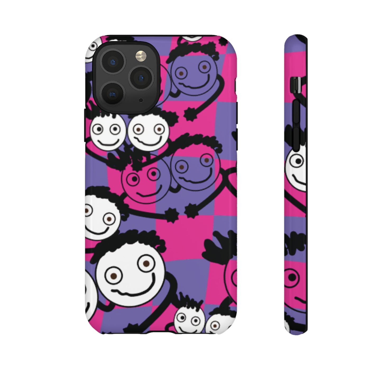 Positive Vibes Phone Case - By PositiveHug Happy, Colorful Tough Case - Pink & Purple
