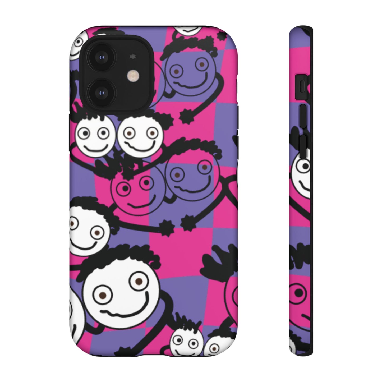 Positive Vibes Phone Case - By PositiveHug Happy, Colorful Tough Case - Pink & Purple