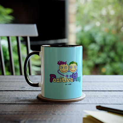 'Hey, 2025 hasn't been a failure. You've learned & grown -  New Year - PositiveHug Two-Tone Coffee Mug - 11oz, Encouraging Gift for Friends