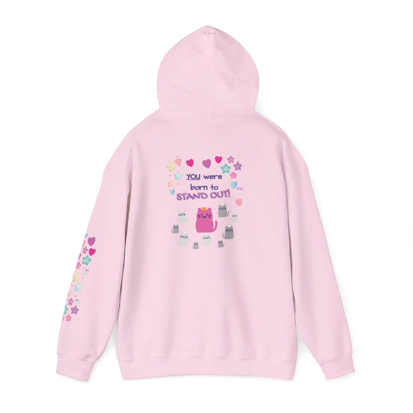 Cute Cat Graphic Hoodie — "You Were Born to Stand Out"