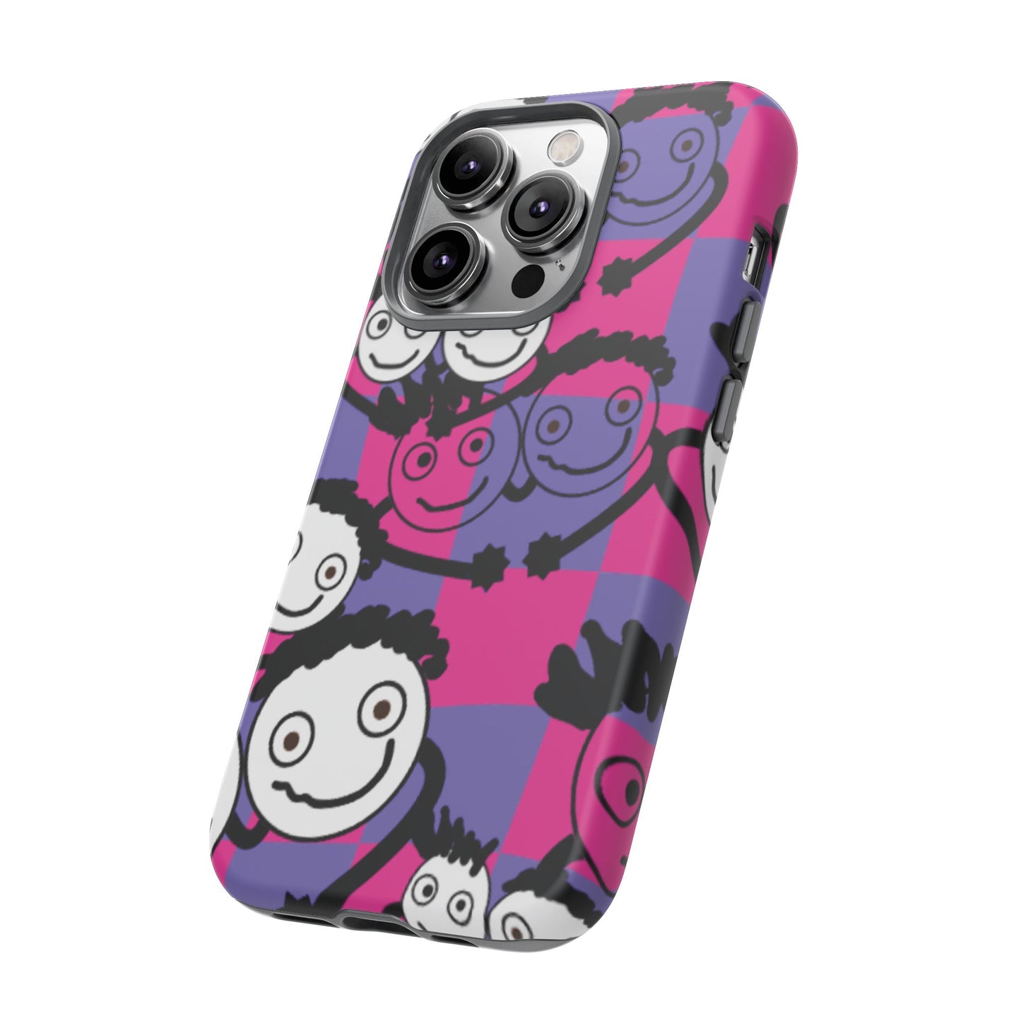 Positive Vibes Phone Case - By PositiveHug Happy, Colorful Tough Case - Pink & Purple