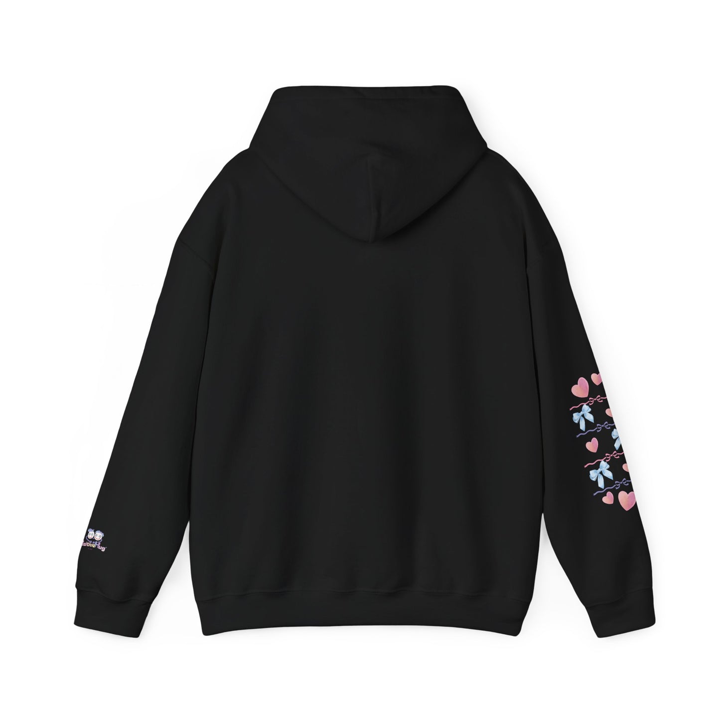 "Fierce When It Matters, Gentle When It Counts" Cute Pastel Bow & Hearts Hoodie | PositiveHug