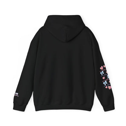 "Fierce When It Matters, Gentle When It Counts" Cute Pastel Bow & Hearts Hoodie | PositiveHug