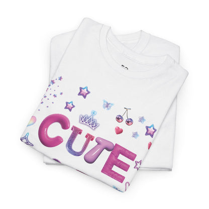 "Cute AF!" Kawaii Heart & Stars Graphic T-Shirt | PositiveHug