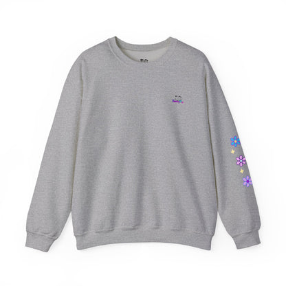 Dreamy Rainbow Floral Crewneck Sweatshirt — "Follow Your Dreams" Back Graphic
