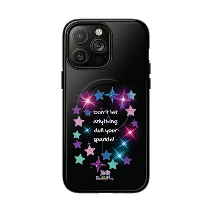 Affirmation Magnetic Phone Case — "Don't Let Anything Dull Your Sparkle" Starry Design | PositiveHug