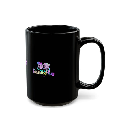 "Follow Your Dreams" PositiveHug Black Mug — Colourful Cute Coffee Cup | 11oz & 15oz | PositiveHug