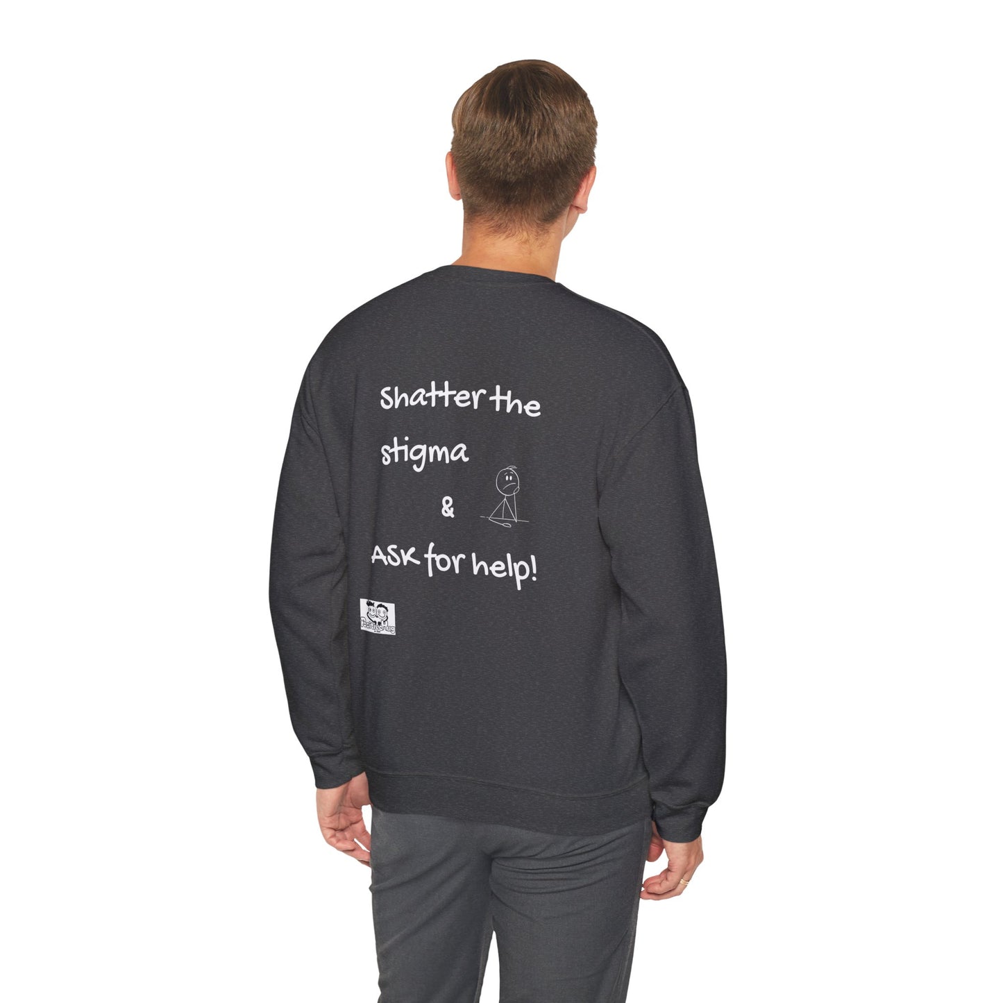 Mental Health Awareness Sweatshirt – "Shatter the Stigma & Ask for Help"