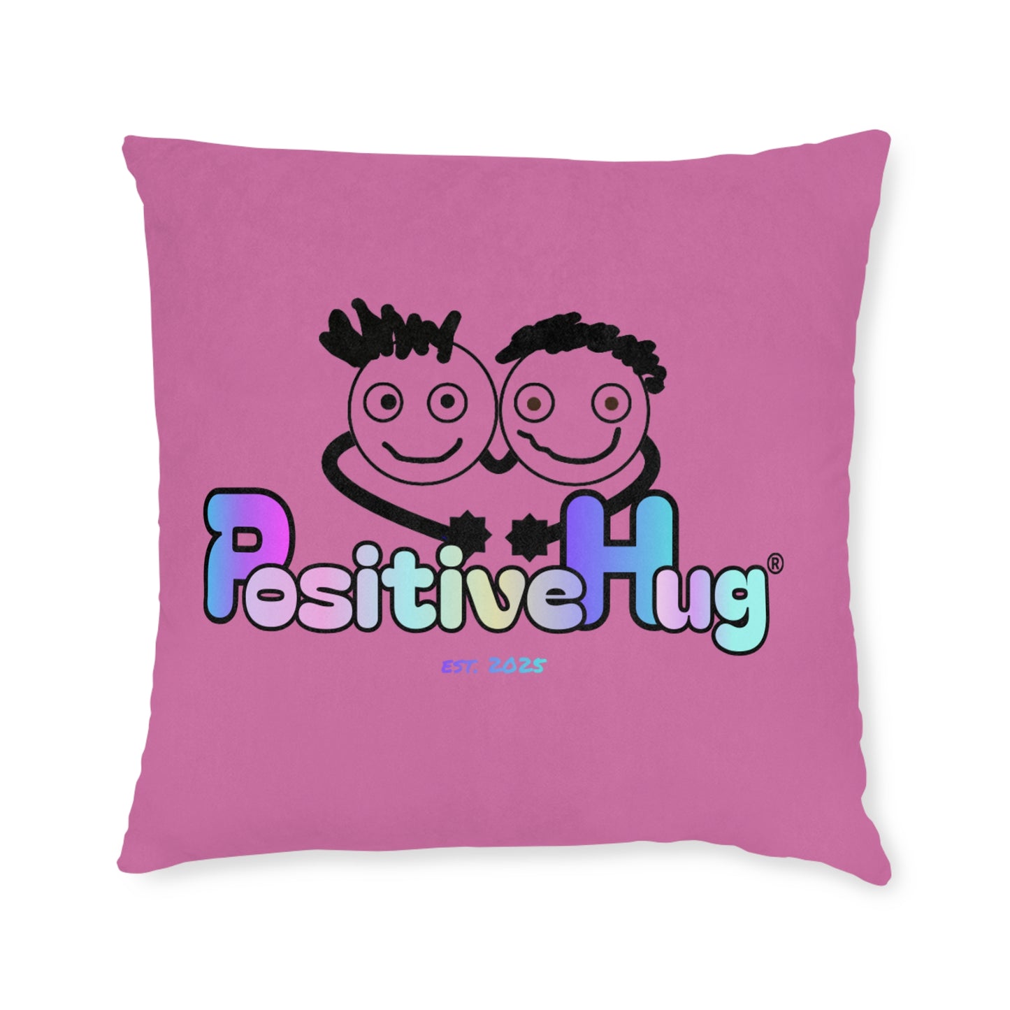 Be the person your cat thinks you are - Positive affirmation square cushion for cat lovers
