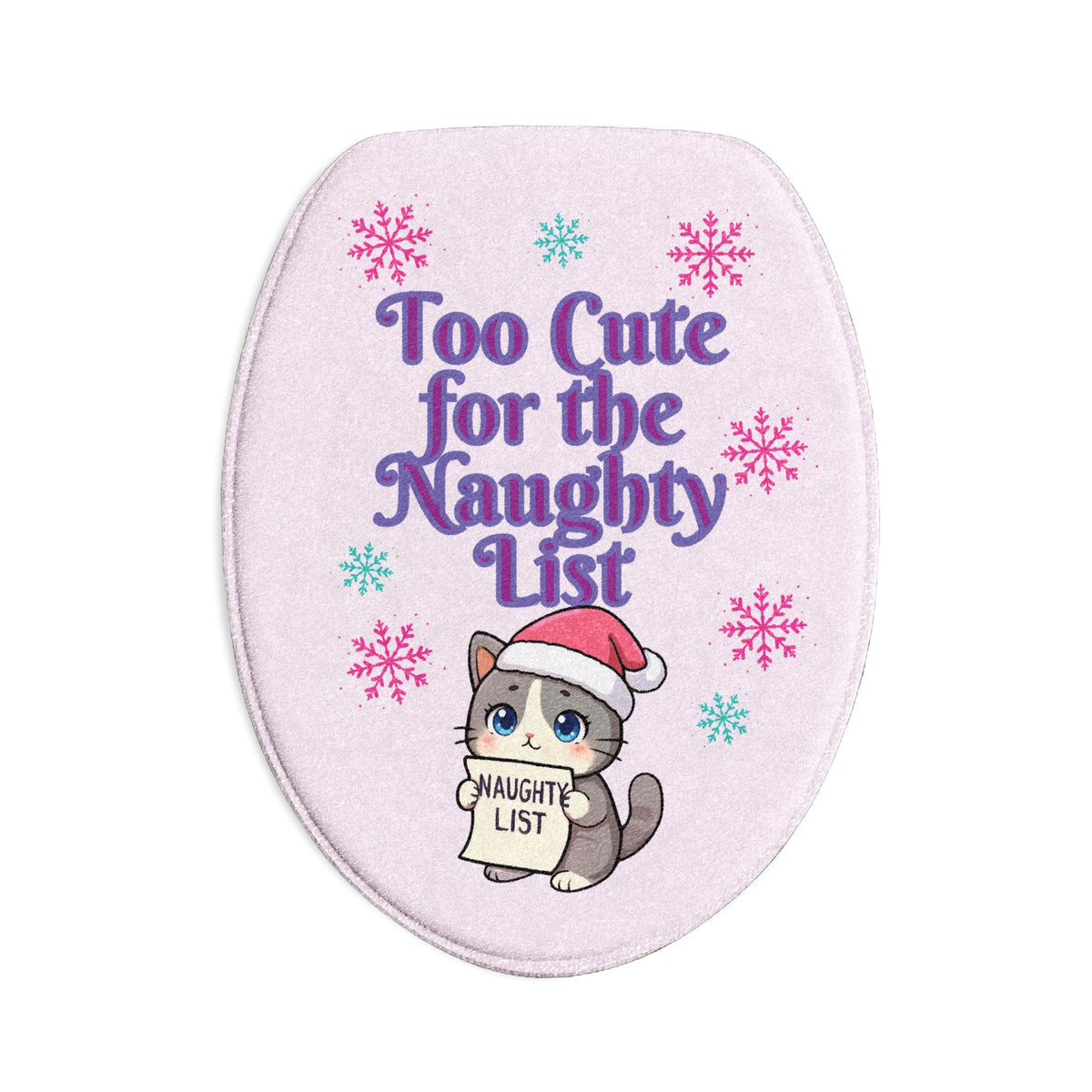 Too Cute for the Naughty List Christmas 3-Piece Bath Mat Set | PositiveHug