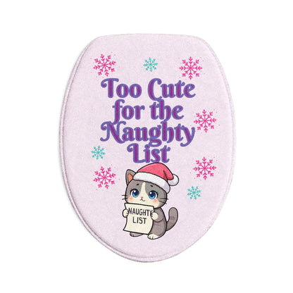 Too Cute for the Naughty List Christmas 3-Piece Bath Mat Set | PositiveHug