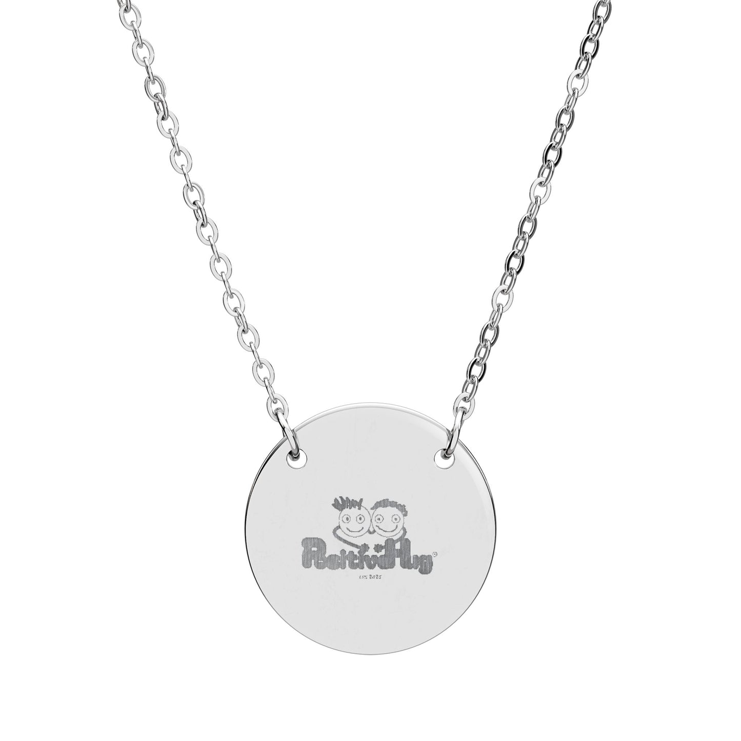 PositiveHug Logo Disc Pendant Necklace