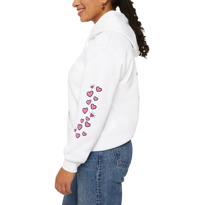 Born To Be Real Not Perfect - Graphic Hoodie With Print on the Back and Sleeve