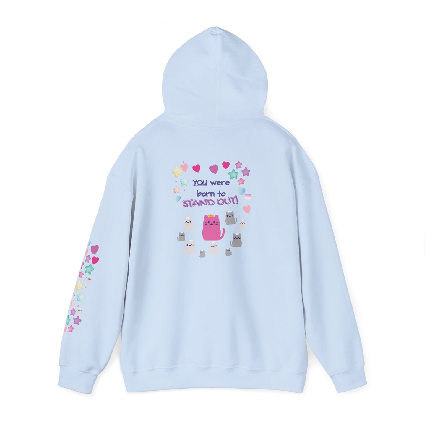 Cute Cat Graphic Hoodie — "You Were Born to Stand Out"