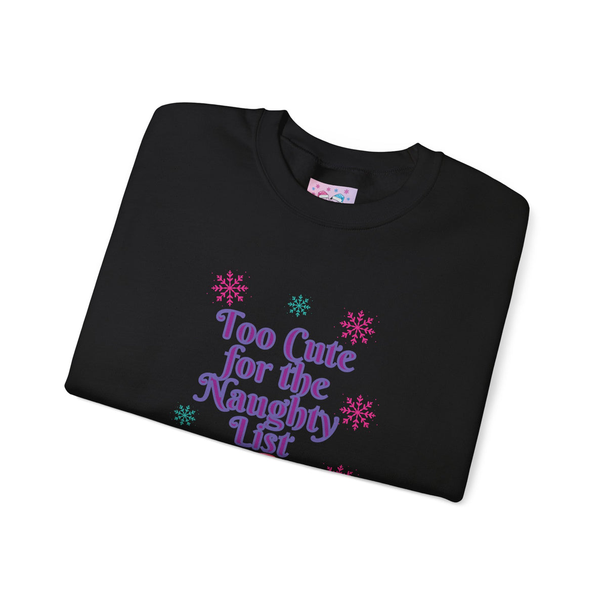 Christmas Cat Sweatshirt, Too Cute for the Naughty List | PositiveHug