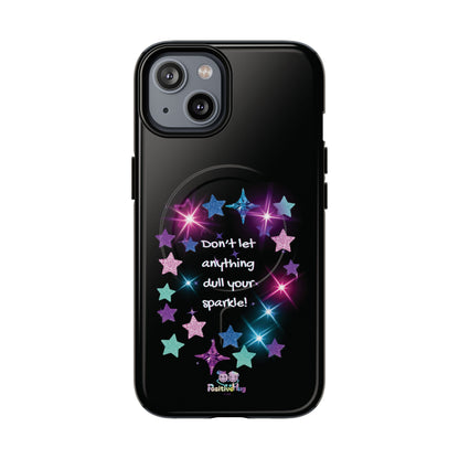 Affirmation Magnetic Phone Case — "Don't Let Anything Dull Your Sparkle" Starry Design | PositiveHug