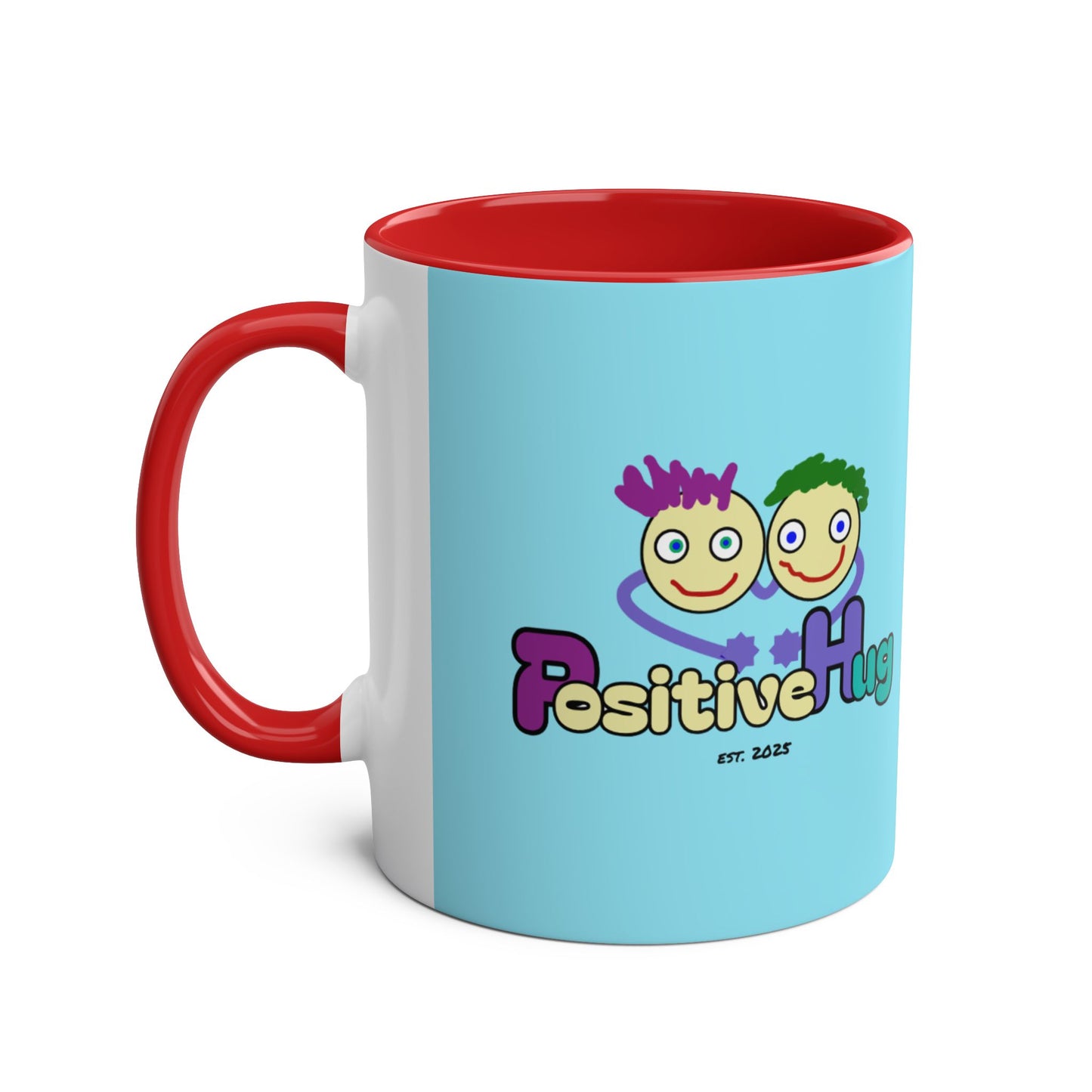 'Hey, 2025 hasn't been a failure. You've learned & grown -  New Year - PositiveHug Two-Tone Coffee Mug - 11oz, Encouraging Gift for Friends
