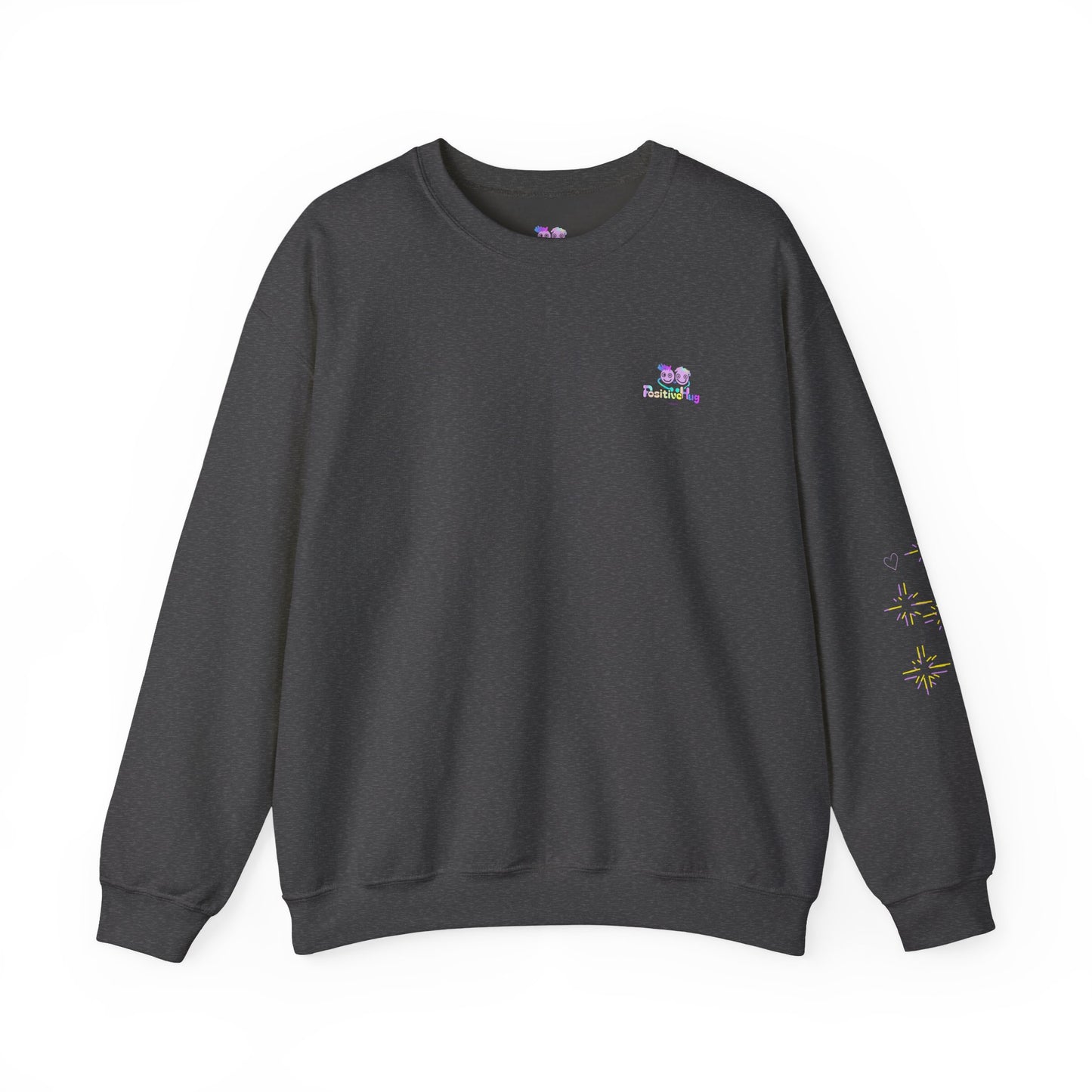 Never Giving Up motivational quote Sweatshirt | Pink speech bubble, stars, women supporting women