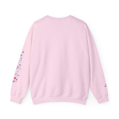"Cute AF!" Kawaii Pastel Hearts & Stars Graphic Sweatshirt | PositiveHug