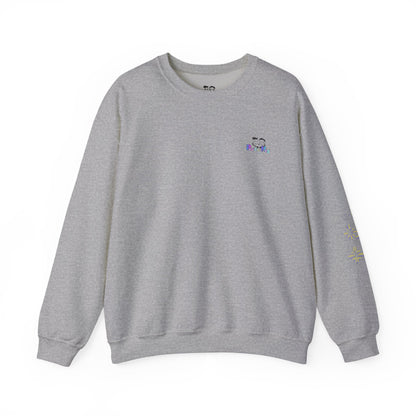 Never Giving Up motivational quote Sweatshirt | Pink speech bubble, stars, women supporting women