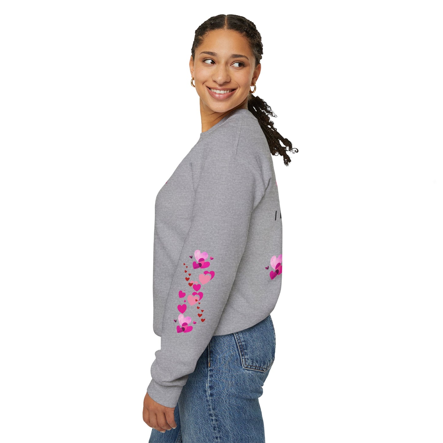 I Believe In You Crewneck Sweatshirt — Cute Dinosaur Heart Cosy Sweatshirt