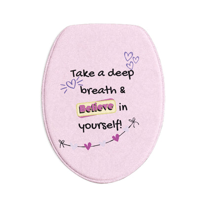 Cute Self-Care 3-Piece Pink Believe in Yourself Bath Mat Set | PositiveHug