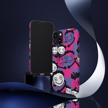 Positive Vibes Phone Case - By PositiveHug Happy, Colorful Tough Case - Pink & Purple