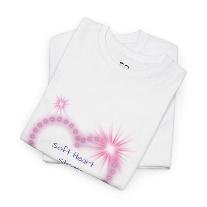 Soft Heart Strong Boundaries T-Shirt | Pink Heart Graphic Tee | PositiveHug