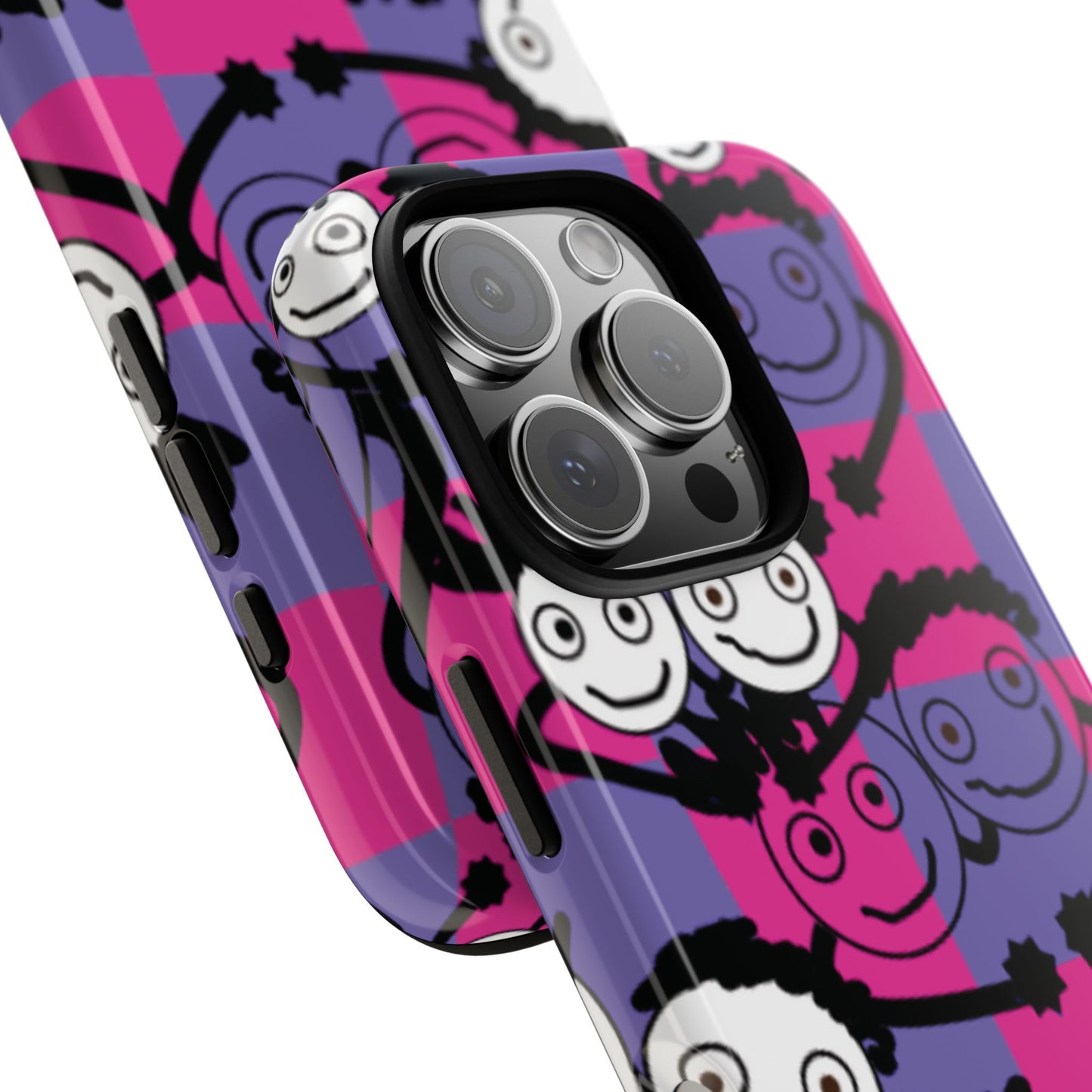 Positive Vibes Phone Case - By PositiveHug Happy, Colorful Tough Case - Pink & Purple