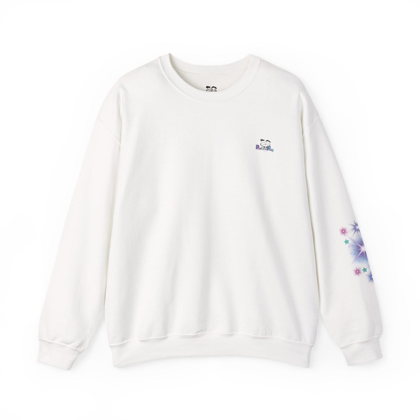 Crewneck Sweatshirt — "Don't Let Anything Dull Your Sparkle" Glitter Star Back Graphic