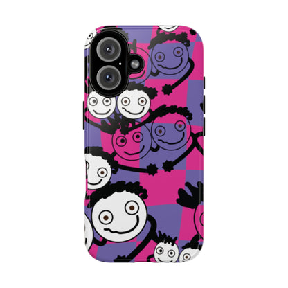 Positive Vibes Phone Case - By PositiveHug Happy, Colorful Tough Case - Pink & Purple