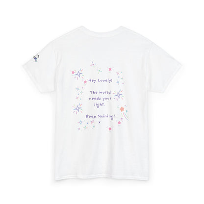 Keep Shining Star Women's Inspirational Graphic T-Shirt — Cute Star Design | PositiveHug