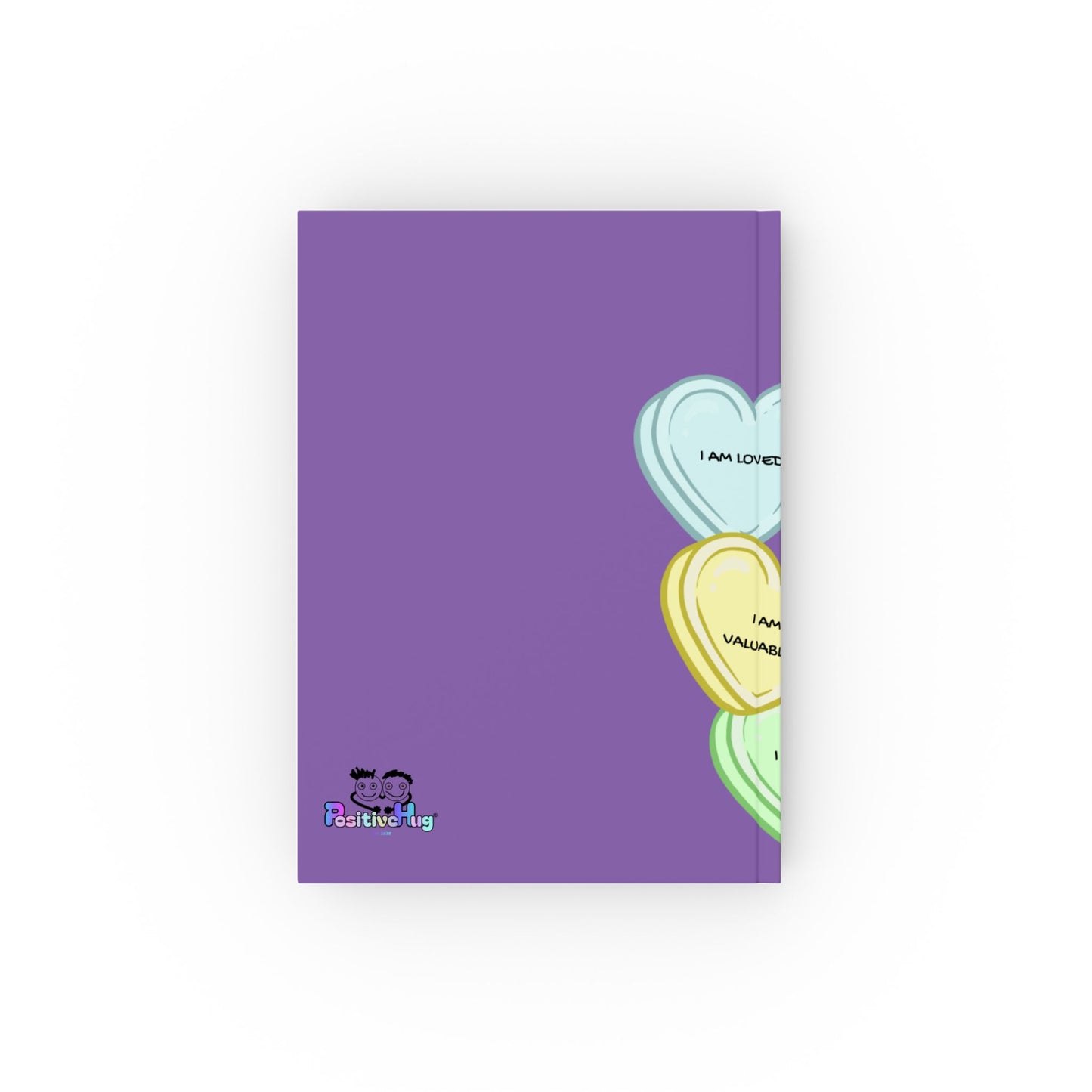 Self-Love Affirmation Candy Hearts Hardback Notebook | PositiveHug