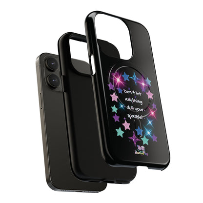 Affirmation Magnetic Phone Case — "Don't Let Anything Dull Your Sparkle" Starry Design | PositiveHug