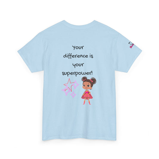 Your Difference Is Your Superpower T-Shirt — Uplifting Motivational Graphic Tee