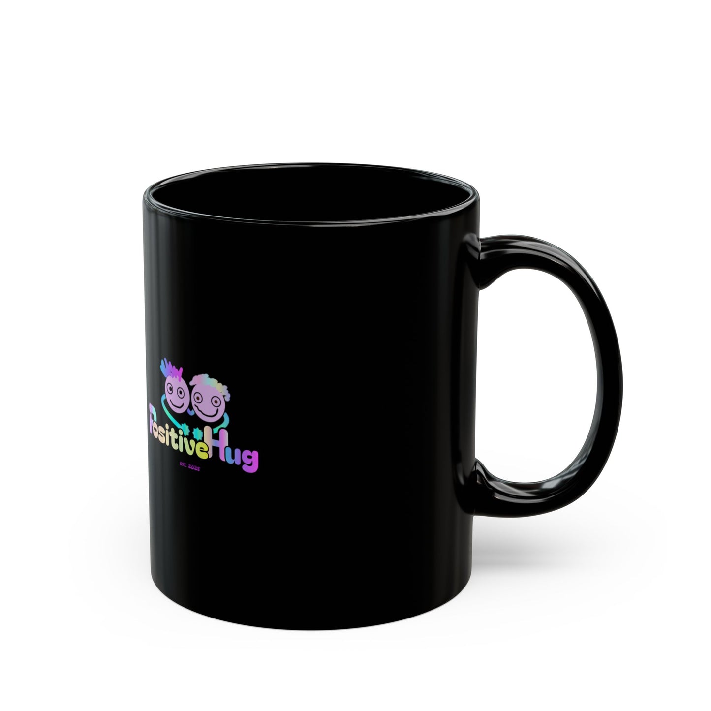 Soft Heart. Strong Boundaries - Bright Positivity Black Mug - Colorful Heart  Design (11oz/15oz)