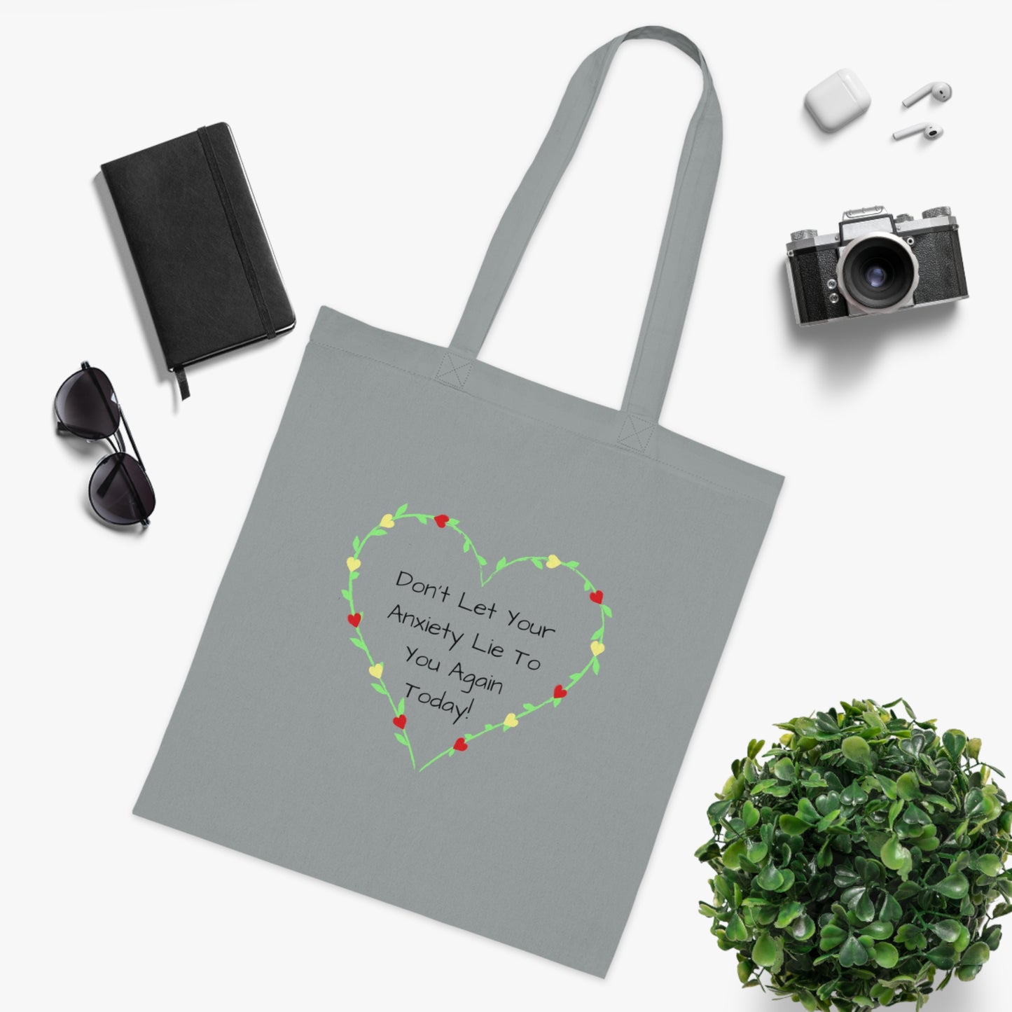 Don't let your anxiety lie to you again today - Cotton Tote Bag
