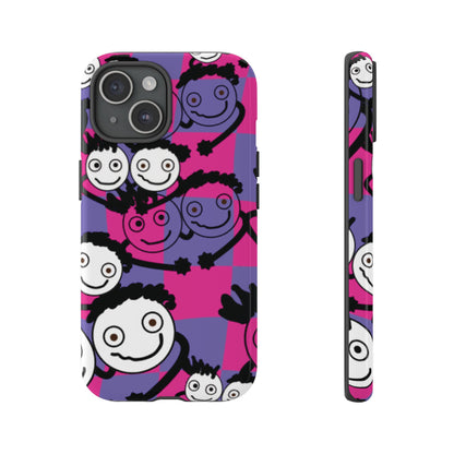 Positive Vibes Phone Case - By PositiveHug Happy, Colorful Tough Case - Pink & Purple