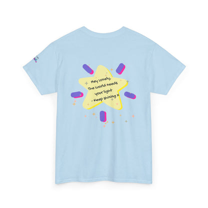 Keep Shining Star T-Shirt Inspirational Quote, Cute -  Star Design Tee